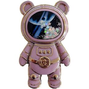 Purple Astronaut Phone Stand Holder, Cell Phone Ring Stand with 3D Moving Star Sequins
