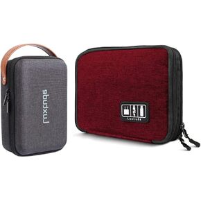Luxtude Large Electronics Organizer, Hard Carrying Case for Electronics, Charger Storage, Cord Storage