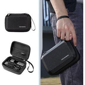 JISONCASE Pocket 3 Bag Carry Case, Waterproof Portable Storage Bag with Wrist Straps, Travel Case for DJI Osmo Pocket 3 Vlogging Camera Accessories (Black)