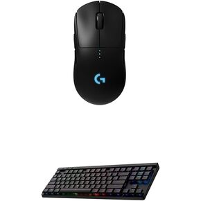 Logitech G Pro Wireless Gaming Mouse + G515 TKL Wireless Gaming Keyboard (Tactile) Bundle: Black