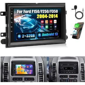 PHEZEN Android 13 Car Stereo for Ford F-150 F-250 F-350 2004-2014 with Wireless CarPlay Android Auto,7 inch Touch Screen Car Stereo for Ford with GPS Navigation Mirror Link Bluetooth SWC - [2G+32G]