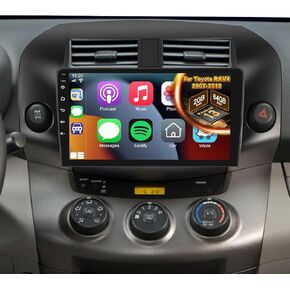 [2G+64G] Radio for Toyota RAV4 2007 2008 2009 2010 2011 2012, Android 10 inch Touch Screen RAV4 Car Stereo, Carplay/Android Auto/EQ Audio/1080P/SWC/Bluetooth