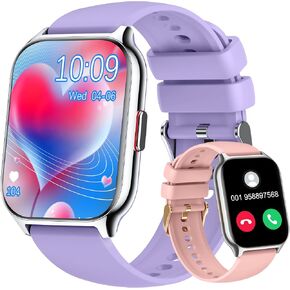 Smart Watch for Women Men(Dial/Answer Calls), 2.0" Fitness Tracker Watch with Heart Rate/Blood Pressure/Blood Oxygen Monitor for Android iOS