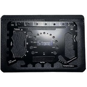 52-in-1 Wallet Multitool Multifunction Tool Card - Credit Card Sized Multitool with Bottle Opener, Wrenches, Screwdriver, Phone Stand, Various Measuring Tools, and More