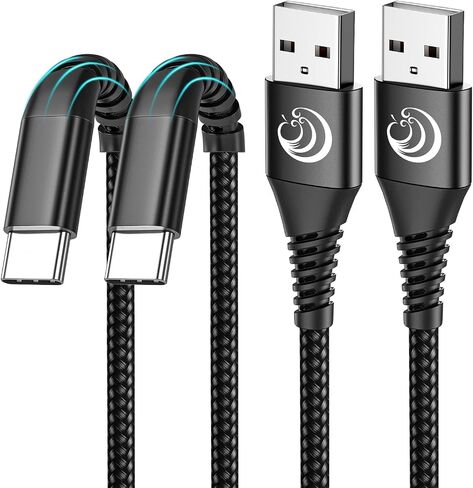 USB C Cable 10FT 2Pack Type C Phone Charger Cord for Samsung Galaxy A01 A02s A10e A11 A12 A21 A32 A42 A50 A51 A52 S20 FE Note 20 Ultra S21,Moto G Stylus Power G7 G6 Z4,LG K51 K92 Stylo 5 4 G7 G8 Thinq in Kuwait