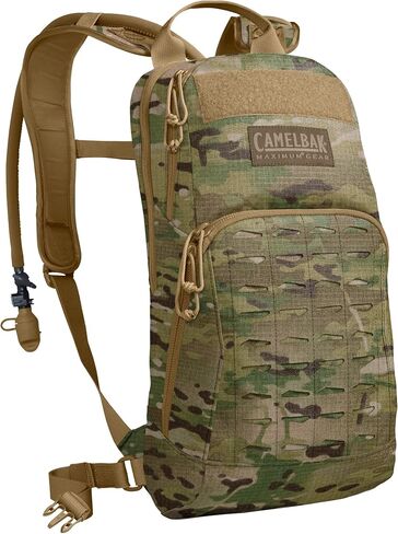 CamelBak M.U.L.E. Tactical Hydration Backpack with 100oz/3L Mil Spec Crux Reservoir Bladder - MOLLE, Coyote in Kuwait