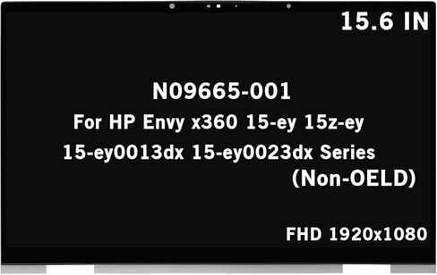 15.6" Screen Replacement for HP Pavilion x360 15-br 15-br000 15-br100 15-br010NR 15-br018NA 15-br052OD 15-br077NR 15-br080WM 15-BR095MS Series 925711-001 FHD 1920x1080 LCD Display Touch Screen in Saudi Arabia