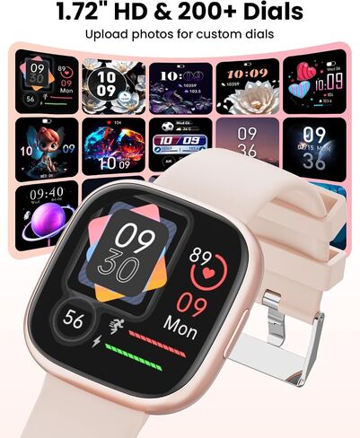 Smart Watches for Women Men,Smart Watch(Answer/Make Call) 1,72" HD Smart Watch for iPhone/Android Phones, Fitness Tracker with 100+ Sport Pedometer, Activity Tracker for Android iOS in Saudi Arabia