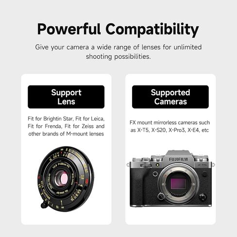 محول عدسة LM- L، متوافق مع LM Zeiss ZM، عدسة Voigtlander VM إلى T Mount CameraT، Typ701، yp701، TL، TL2، CL (2017)، SL، Typ601 in Kuwait