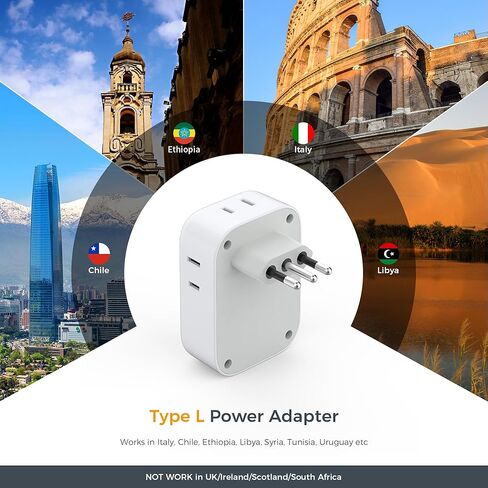 US to UK Plug Adapter, TESSAN UK Adapters for Travel, Foldable Plug with 4 Outlets 3 USB (PD 20W 1 USB C), Type G Power Adaptor for USA to Ireland Scotland England London Hongkong Dubai Irish in Kuwait