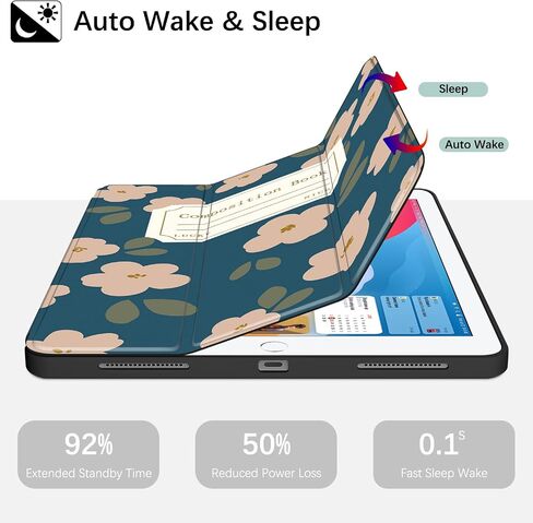 حالة لجيل iPad السادس/الجيل الخامس من iPad/iPad 9.7 بوصة (2018/2017)/iPad Air 2 & 1 9.7 بوصة (2014/2013) ، حالة الواقي الواقية من الورقة مع حامل قلم رصاص ، غطاء حامل ذكي Trifold - الوردي in Kuwait