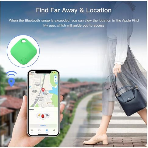 محدد موقع بطاقة تعقب الأمتعة بتقنية Bluetooth يعمل مع Apple Find My، جهاز تعقب ذكي لحقيبة السفر والحقيبة وحقيبة الظهر والمحفظة وبطارية قابلة للاستبدال وعلامة ذكية للعناصر (2 علامة سوداء وحقيبة) in Kuwait