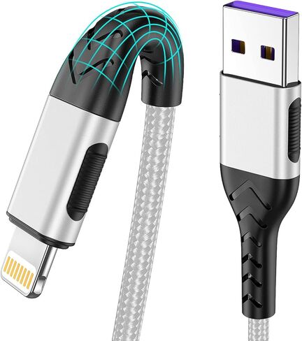 شاحن iPhone، [معتمد من Apple MFi] كابل Lightning بطول 16FT لكابل شاحن طويل، سلك شحن سريع iPhone متوافق مع iPhone Xs Max/XS/XR/X/8/7/6S/6/Plus/SE/iPad (أزرق) in Saudi Arabia