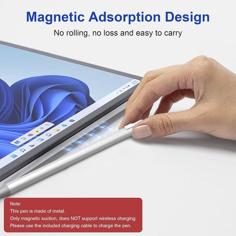Surface Pen Stylus for Microsoft Surface Pro 11/10/X/9/8/7/7+/6/5/4/3, Surface Go 4/3/2/1, Surface Laptop/Studio/Book 4/3/2/1 Stylus Pen with Palm Rejection, 4096 Pressure, Magnetic, 4Nibs,Rehargeable in Saudi Arabia