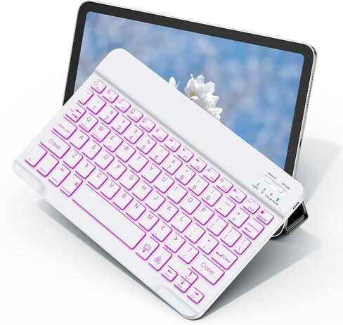 XIWMIX Wireless Bluetooth Keyboard for Samsung Galaxy Tablets, Ultra-Slim Portable, Type-C Rechargeable, Compatible with Tab A9+/S10 FE/S9/S9 FE/S9+/S9 FE+/S6 Lite/S7/A8 in Saudi Arabia
