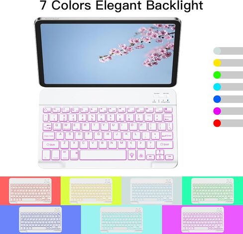 XIWMIX Wireless Bluetooth Keyboard for Samsung Galaxy Tablets, Ultra-Slim Portable, Type-C Rechargeable, Compatible with Tab A9+/S10 FE/S9/S9 FE/S9+/S9 FE+/S6 Lite/S7/A8 in Saudi Arabia