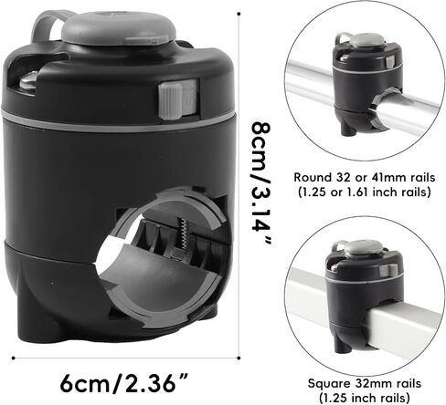 HITORHIKE Fishing Rod Holder Universal Fit Kit Allows for 360-degree Adjustment Kayak Fishing Boat Powerlock Rod Holder in Kuwait