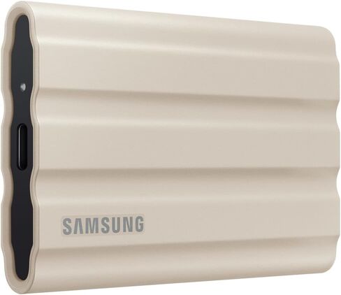 سامسونج MU-PE4T0S/AM T7 4 تيرابايت شيلد SSD محمول، USB 3.2، حزمة سوداء مع حافظة صلبة ومحول محول من النوع C، نوع C USB C أنثى إلى USB2.0 USB 2.0 A ذكر in Saudi Arabia
