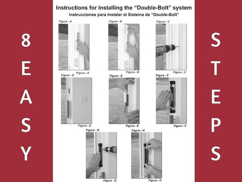 Double Bolt Lock for Glass Sliding Doors - Advanced Technology to Keep Your Family Safe and Secure - High Security Lock - Virtually Burglar Proof in Saudi Arabia