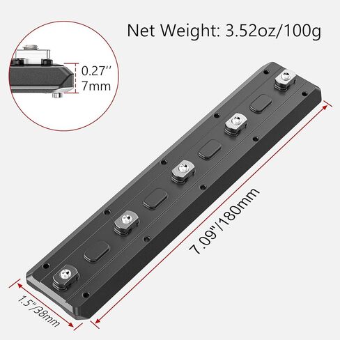 ML180 MLOK ARCA RAIL ، 7.09 '' ARCA Rail Mount Adapter Quick Phredible Plate Compatible ARCA Swiss & RRS Dovetail Devetail Ball Head للصيد وإطلاق النار in Kuwait