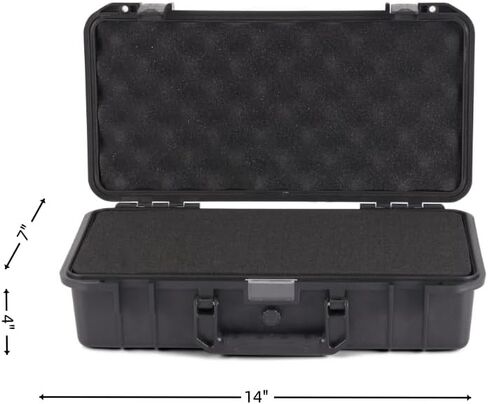 Waterproof Hard Storage Case For Canon EOS Rebel T7 DSLR Camera with EF18-55mm + EF 75-300mm Lens, Camera Protective Waterproof case with Foam (Camera/18-55mm&75-300mm Lenses case) in Kuwait