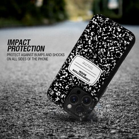 Fashionable Flip PU Leather Wallet Case with Card Holder, Kickstand Card Slots Case Compatible with Apple iPhone 16 Pro Max 6.9 inch 2024 - Black Composition Book in Kuwait