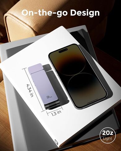 86lux Book Light, Rechargeable Clip-On LED Reading Light for Bed | 3 Color Temperatures with Stepless Dimming, Ultralight Bookmark Design for Book Lovers, Grey in Saudi Arabia