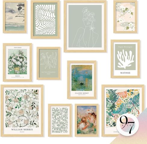 97 Decor 16 Pcs Dark Cottagecore Decor - Large Cottage Core Wall Decor, Moody Woodland Forest Decor Mushroom Posters for Room Aesthetic Pictures, Vintage Nature Art Prints for Home Bedroom (Unframed) in Kuwait