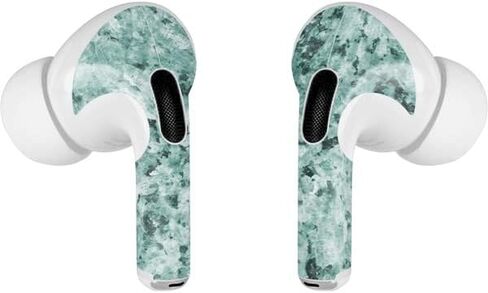 غلاف صوتي من Skinit متوافق مع Apple AirPods Pro (الجيل الثاني، 2022) بتصميم رخامي فيروزي مصمم في الأصل in Kuwait