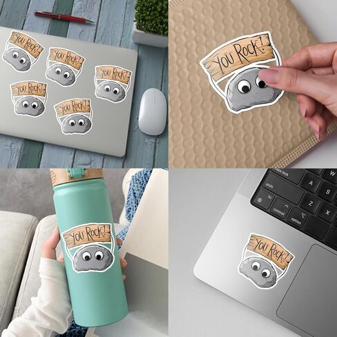 (3pcs) You Rock Sticker, Funny You Rock Sticker, You Rock Meme Motivation Sticker, Sticker Die-Cut Waterproof Vinyl Sticker for Laptop Water Bottle Phone Window Helmet in Kuwait