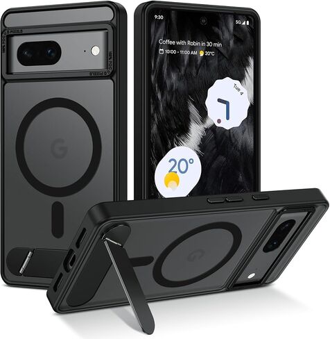 Guagua for Google Pixel 7 Pro Case مع الحالات المغناطيسية ذات الحالات المغناطيسية غير المرئية غير المرئية الشفافة غير اللامعة. in Kuwait