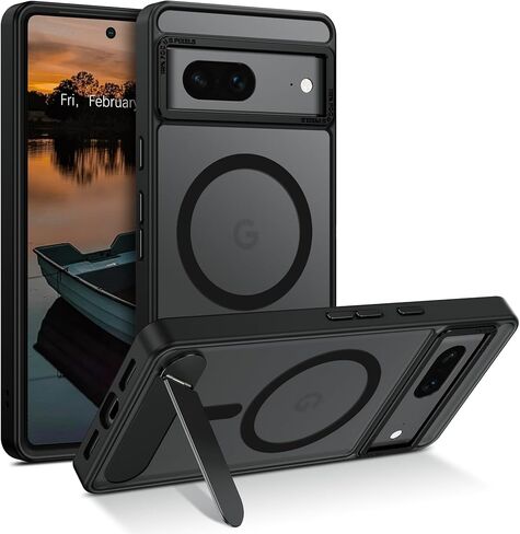 Guagua for Google Pixel 7 Pro Case مع الحالات المغناطيسية ذات الحالات المغناطيسية غير المرئية غير المرئية الشفافة غير اللامعة. in Kuwait