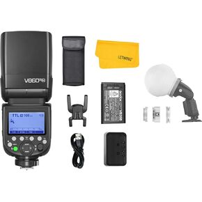 Godox V860III-N Camera Flash Speedlight for Nikon, 2.4G 1/8000S HSS Flash Speedlite Compatible for Nikon Camera with Godox ML-CD15 Diffusion Dome Kit, 7.2V/2600mAh Li-ion Battery, 1.5s Recycle Time