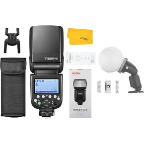 Godox TT685II-N TT685IIN Flash Compatible for Nikon Camera, 2.4G Wireless X System GN60 TTL 1/8000s HSS Flash, 0.1-2.6s Recycle Time, Speedlite with Godox ML-CD15 Diffusion Dome Kit