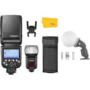 Godox TT685IIF TT685II-F TTL Flash for Fuji, HSS 1/8000s GN60 2.4G Wireless Transmisson Camera Flash Speedlite with Godox ML-CD15 Diffusion Dome Kit, Compatible for Fujifilm Cameras Fuji Cameras
