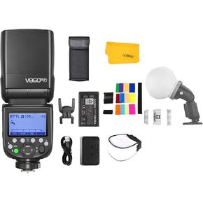 Godox V860III-F Camera Flash Speedlight for Fuji, 2.4G 1/8000S HSS Flash Speedlite Compatible for Fuji Fujifilm Camera with Godox ML-CD15 Diffusion Dome Kit, 2600mAh Li-ion Battery, 1.5s Recycle Time