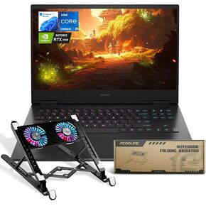 HP OMEN VR-Ready Gaming Laptop, 16.1" FHD 165Hz IPS Display, Intel i9-14900HX, NVIDIA GeForce RTX 4060, 32GB DDR5, 1TB SSD, RGB Backlit, Wi-Fi 7, Bundle with PCO Notebook Folding Radiator, Cooler