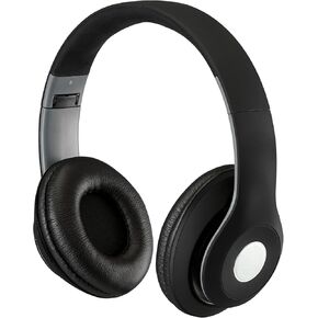 iLive IAHB48MB Bluetooth Over-The-Ear Headphones with Microphone (Matte Black)