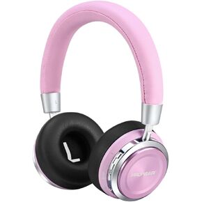PROHEAR 010 Pro Kids Bluetooth Headphones, Wireless Active Noise Cancelling, 80H Playtime, Safe Volume 85dB, Hi-Fi Audio, Over-Ear, Built-in Mic for iPad/Tablet/Airplane - Pink