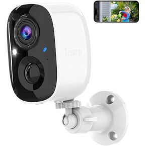 Security Cameras Wireless Outdoor,2K Indoor WiFi Security Camera Wireless,Outside Battery Powered Camera for Home Security,Motion Detection,2-Way Talk,Color Night Vision,Weatherproof,Cloud/SD Storage