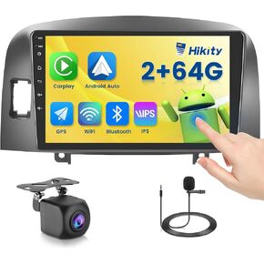 [2+64G] Hikity Android Car Stereo for Hyundai Sonata 2004 2005 2006 2007 2008 with Wireless Carplay Android Auto, 9" Touch Screen Radio with Mirror Link GPS WiFi Bluetooth SWC Backup Camera FM