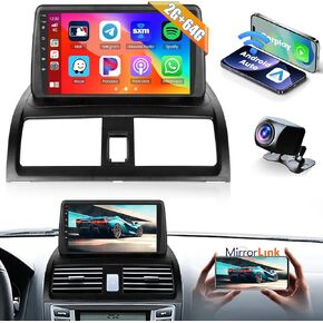 [2+64GB] Inefala for Honda Accord 2004-2007 Android Car Radio Stereo with Wireless CarPlay Android Auto, 9 Inch HD Touchscreen with GPS WiFi Bluetooth FM/RDS SWC AHD Backup Camera MIC