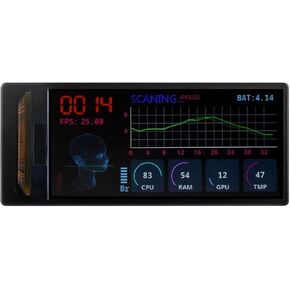 Waveshare ESP32-S3 1.91inch AMOLED Display Development Board, 240×536, 32-bit LX7 Dual-core Processor, Up to 240MHz Frequency, Accelerometer and Gyroscope Sensor, with Pre-Solder Header