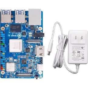 RV 2GB/4GB/8GB LPDDR4 RISC-V Single Board Computer with StarFive JH7100 4-Core 64-Bit Processor, Wi-Fi 5.0/Bluetooth 5.0, Development Board Run Linux/Debian (8GB+Power Supply)