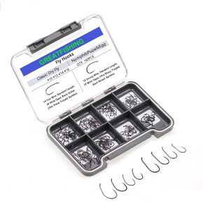 160pc barbless Choice Choice Hooks Fly Fly Tying Hook Hook Pupa Egg Egge Fly Fly Fly Fly Fly Hook Jig Nymph 10# -16# Hook مع صندوق مغناطيسي