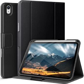 auaua Case for iPad Mini 7 (A17 Pro), iPad Mini 7th/6th Generation (2024/2021 8.3-inch), with Front Pocket Pencil Holder, Typing Angle Muti-Stand Magnetic Closure Auto Sleep/Wake (Brown)