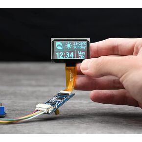 1.51 بوصة شفافة OLED متوافقة مع Raspberry PI 5/4B/3B+/3B/A+/PI Zero W/Pi Zero 2W ، 128 × 64 ، واجهات SPI/I2C ، رقاقة سائق مستقل مضمن ، شاشة لون أزرق فاتح فاتح