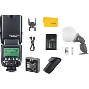 Godox V860II-C Pioneering 2.4G Wireless E-TTL II Li-on Camera Flash Speedlite with Godox ML-CD15 Diffusion Dome Kit, Compatible for Canon 6D 50D 60D 1DX 580EX II 5D Mark II III