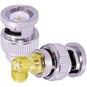 SMA to BNC Coax Adapter SMA Female to BNC Male Coaxial Connectors for SDR, Handheld Radios, Scanner, Walkie Talkie, Coaxial Adapter 2PCS