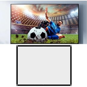 Projection Screen, Projector Curtain, Movie Projector Screen, 60-100 Inch Portable Foldable Non-Crease White Projector Curtain Projection Screen 4:3(60 inches)